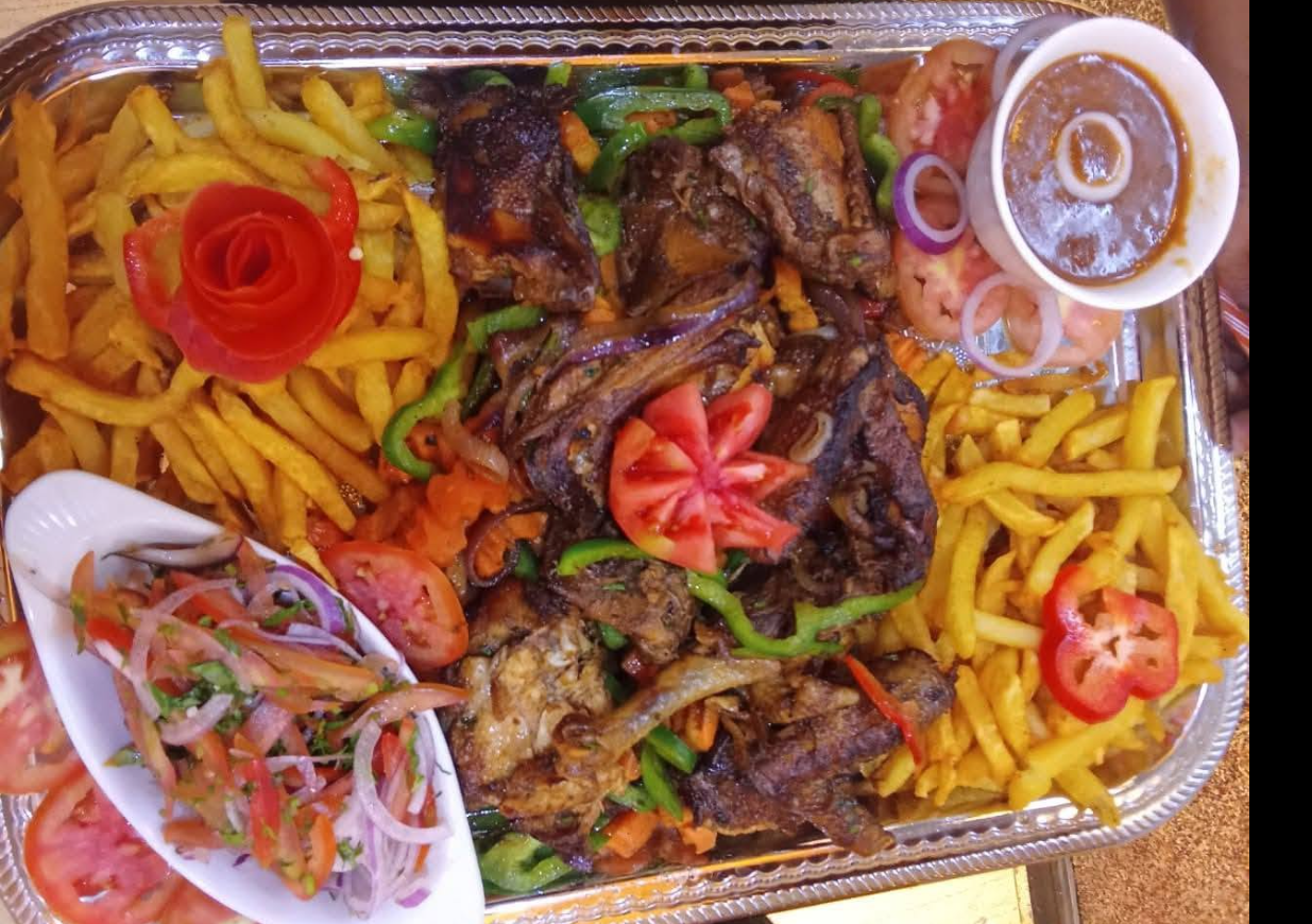 Nyama choma platter